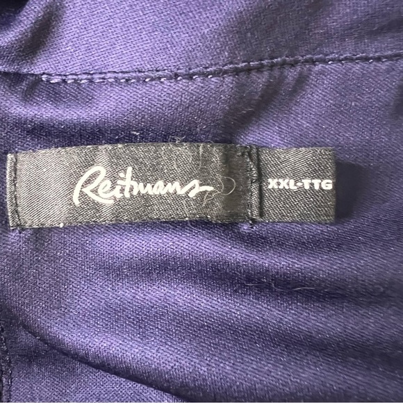 Reitman's Floral Navy Blue Wide Leg Cropped Jumpsuit Size XXL - Picture 9 of 10